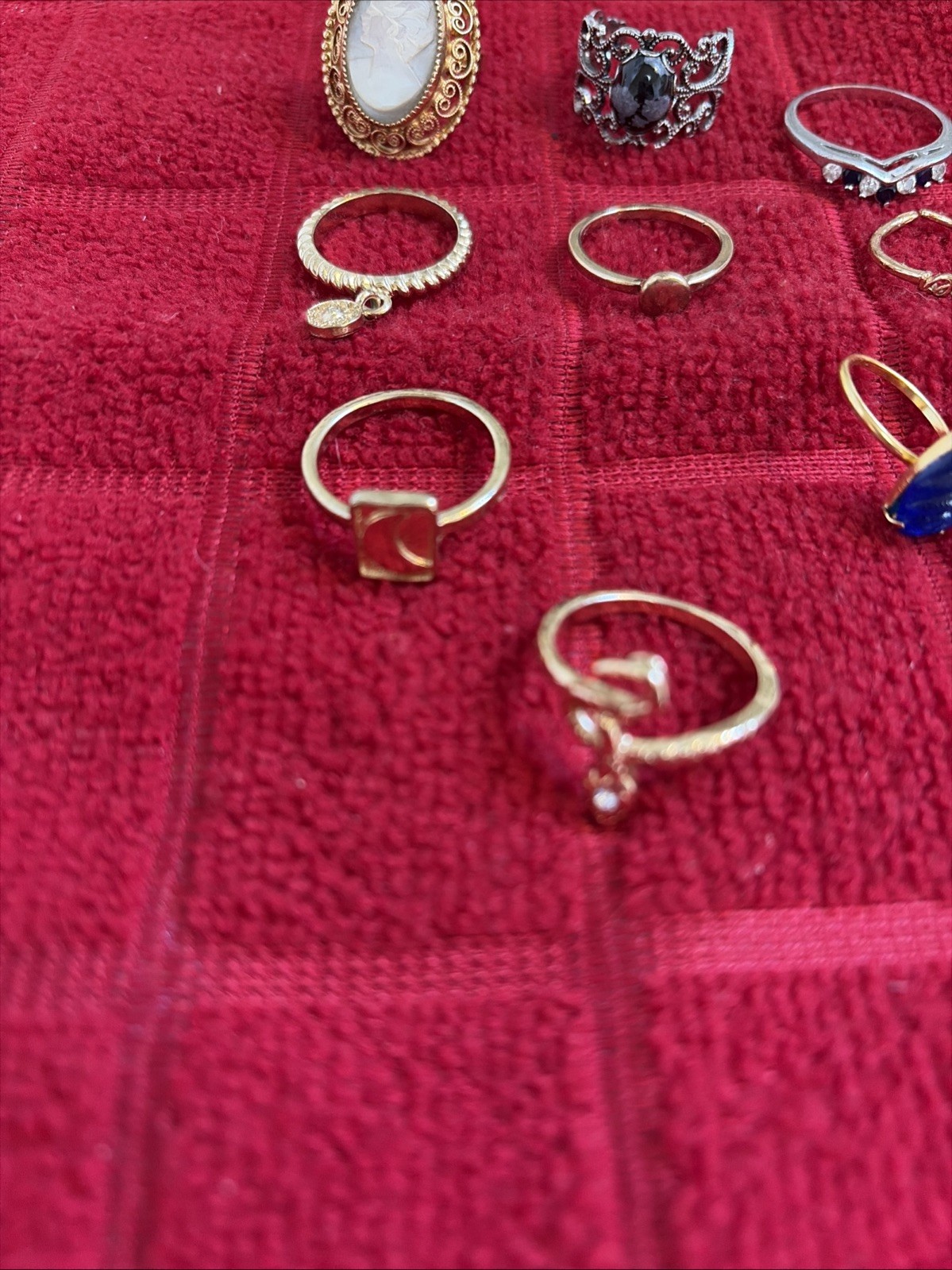 Assorted Fashion Rings Various Sizes Lot of 10