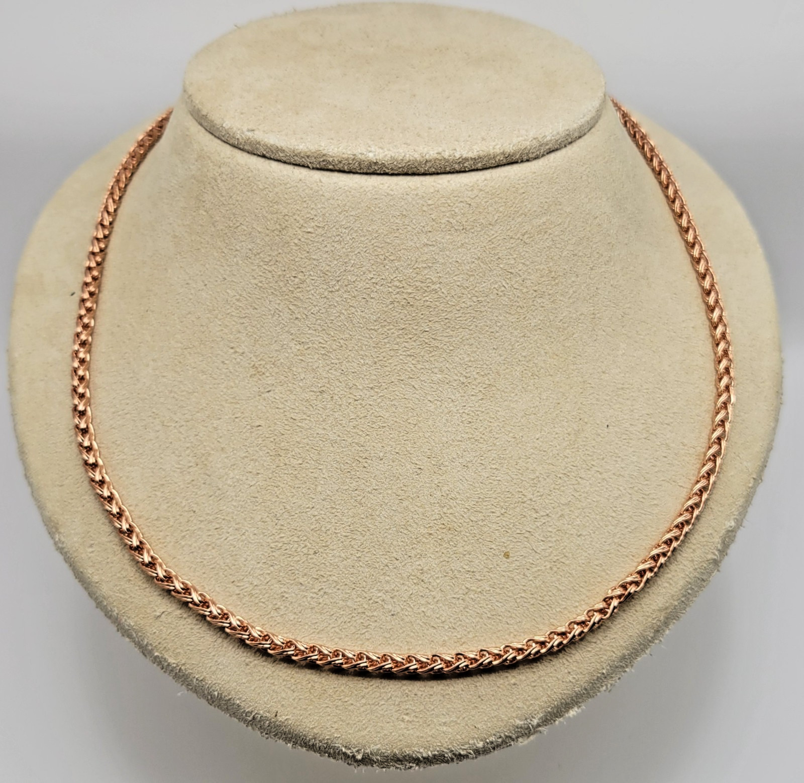 JTV Timna Jewelry Collection Copper 3.5mm Wheat Chain Necklace ~ 19″