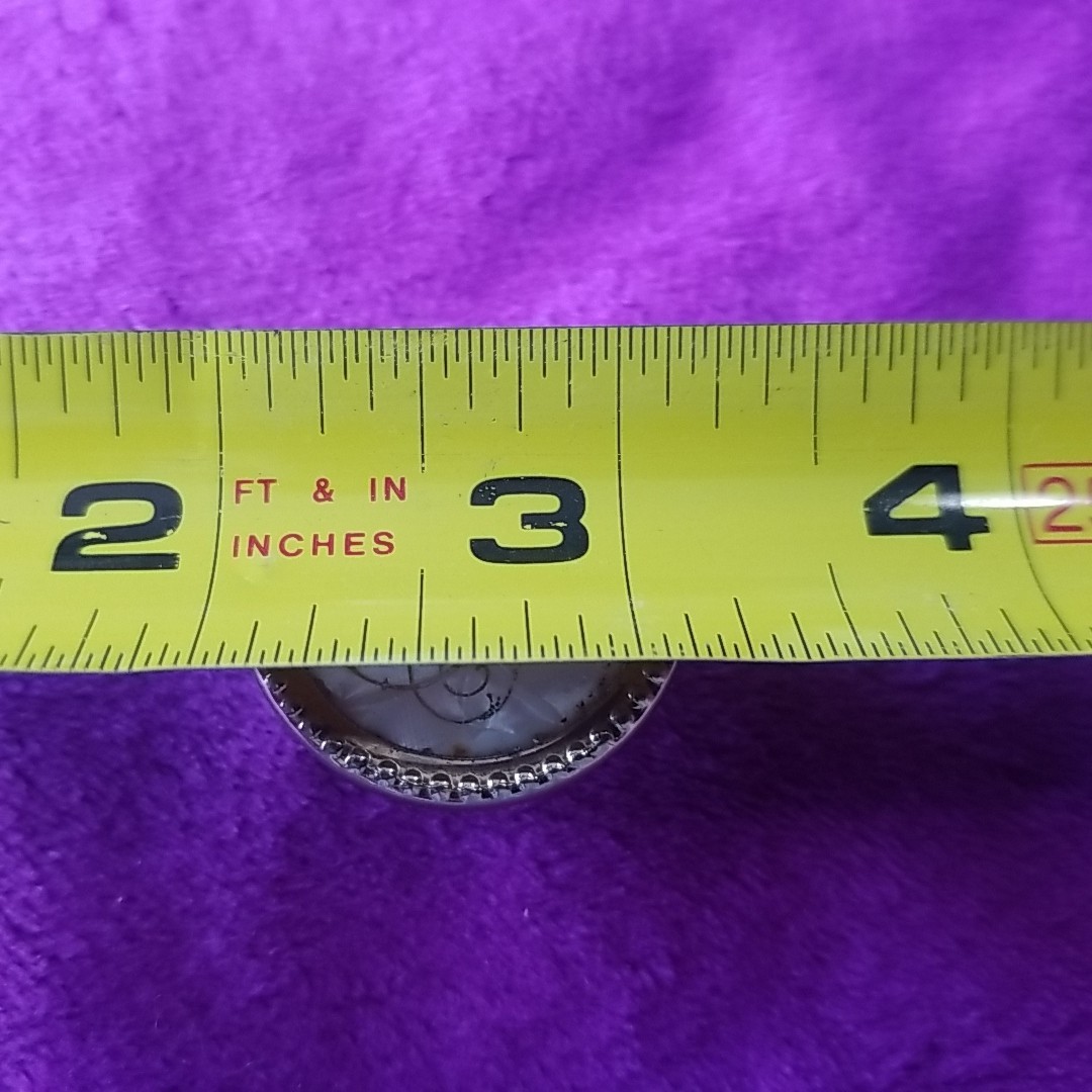 Vintage General Mfg Co USA Seamstress Magnetic Pin Holder Brooch Mother of Pearl