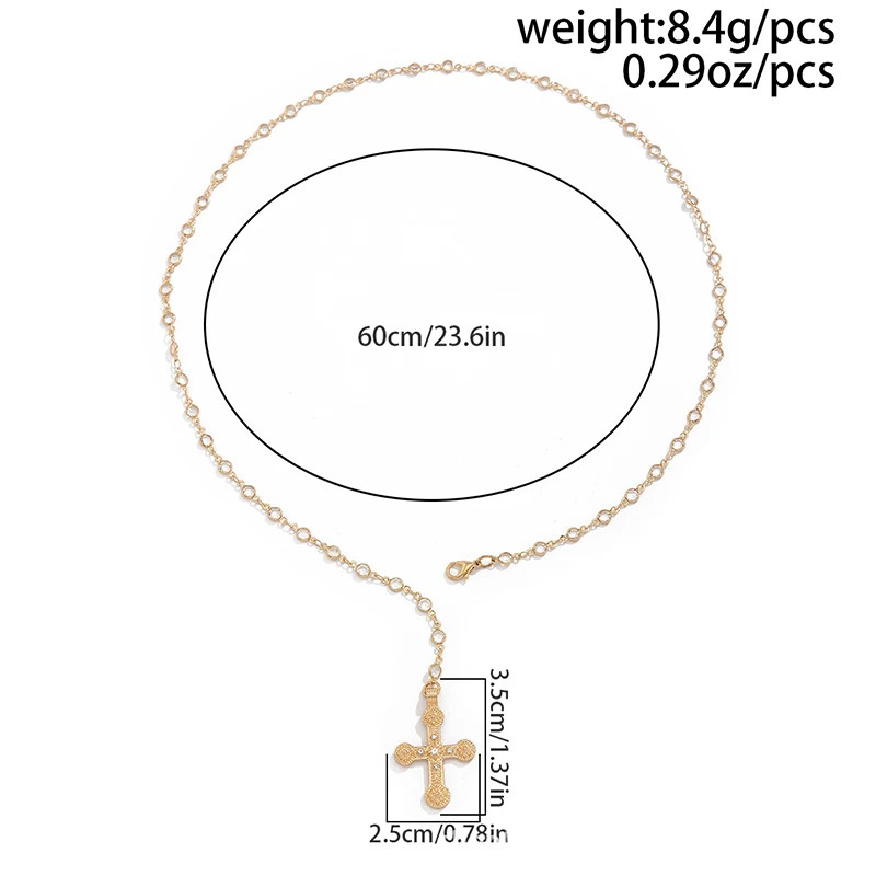 Y2K Fashion Boho Geometric Colored Crystal Chain Necklace for Women Female Vinta