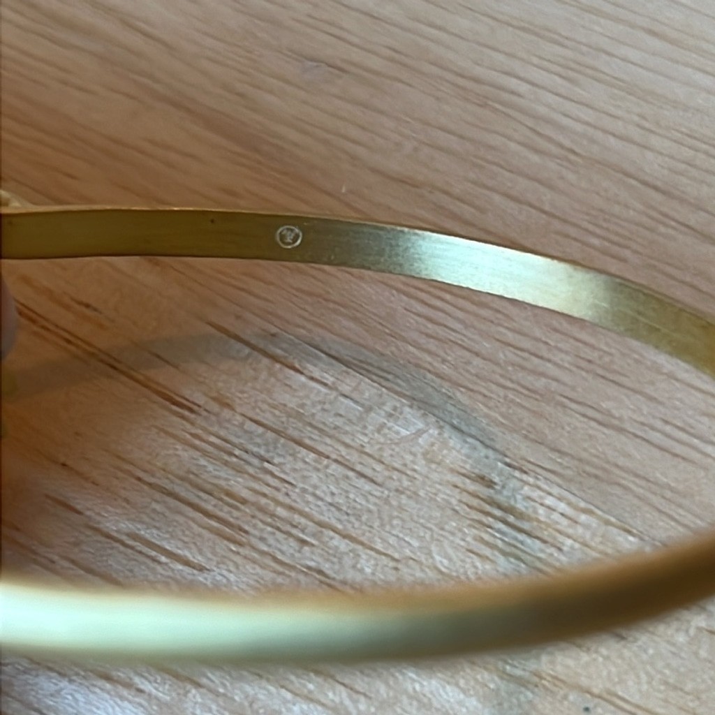 NWT Gold, Turquoise and Pink Jade Bracelet