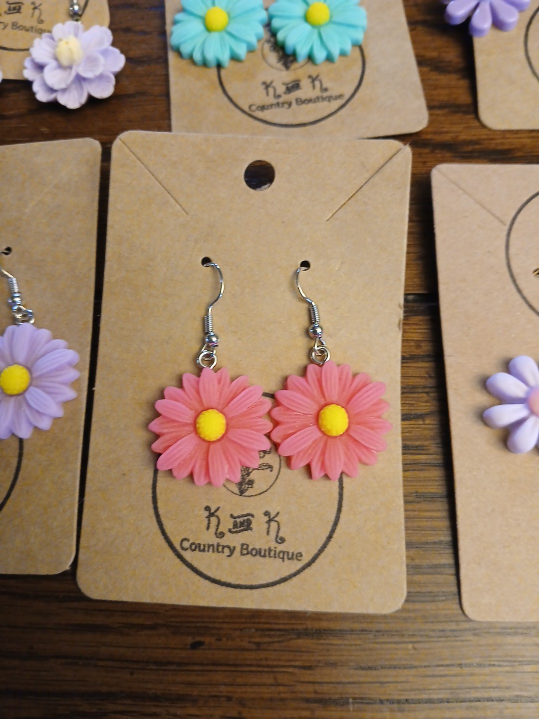 New 8 Pair Various Cute Flower Earrings For Kids Teens Young Adults