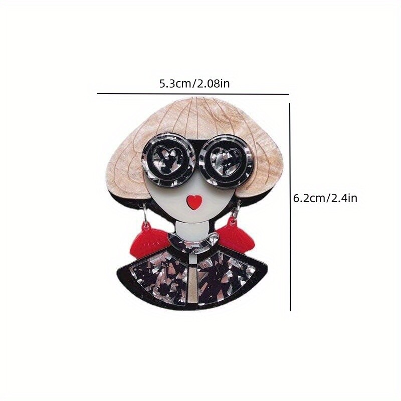 Fashion Acrylic Modern Lady Girls Brooches Pins For Womens Jewelry Gifts