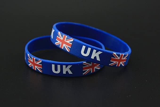 UNITED KINGDOM Wristband Bracelet Silicone Rubber National Country Flag Unisex