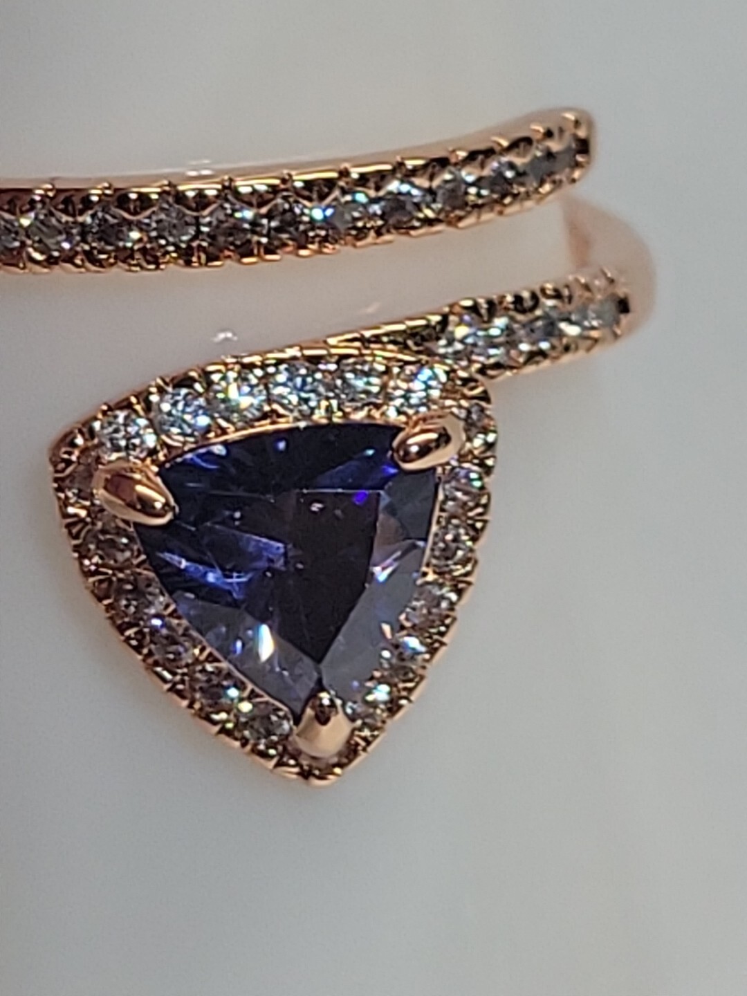 Bomb Party “Glitzy Chic” RBP #6428 SIZE 10 SAPPHIRE CUBIC ZIRCONIA NEW