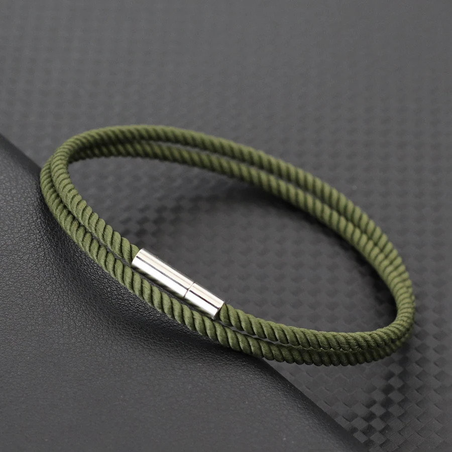 Braided Rope Bracelet Women Red Thread Adjustable Round Layered Outdoor Jewelry