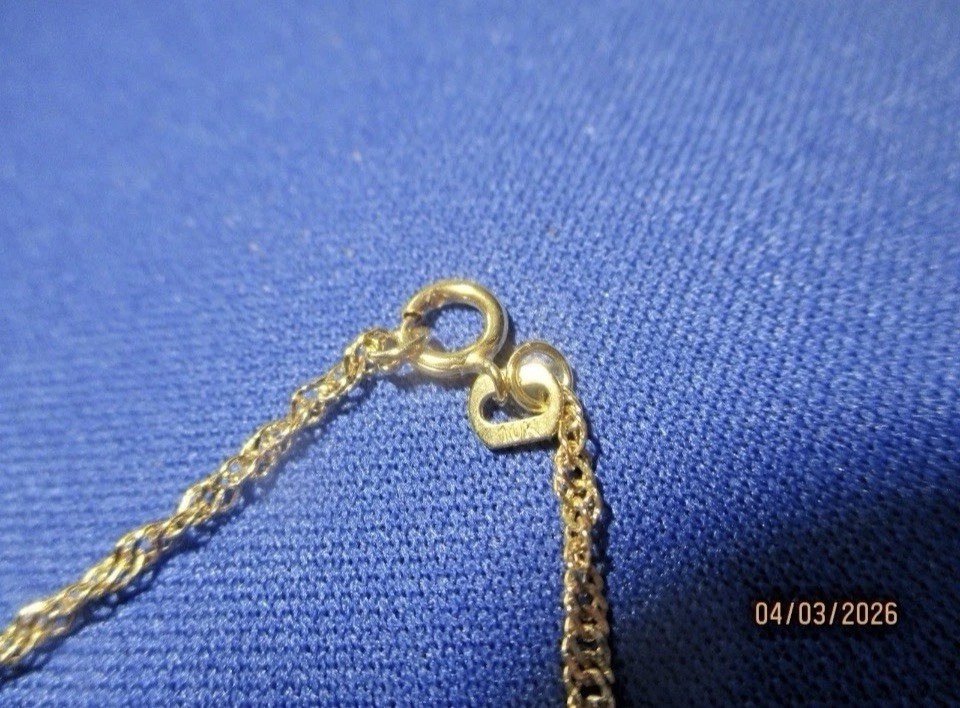 10k Solid Gold Singapore Rope Chain Bracelet 7 in Spring Ring Clasp No Stone
