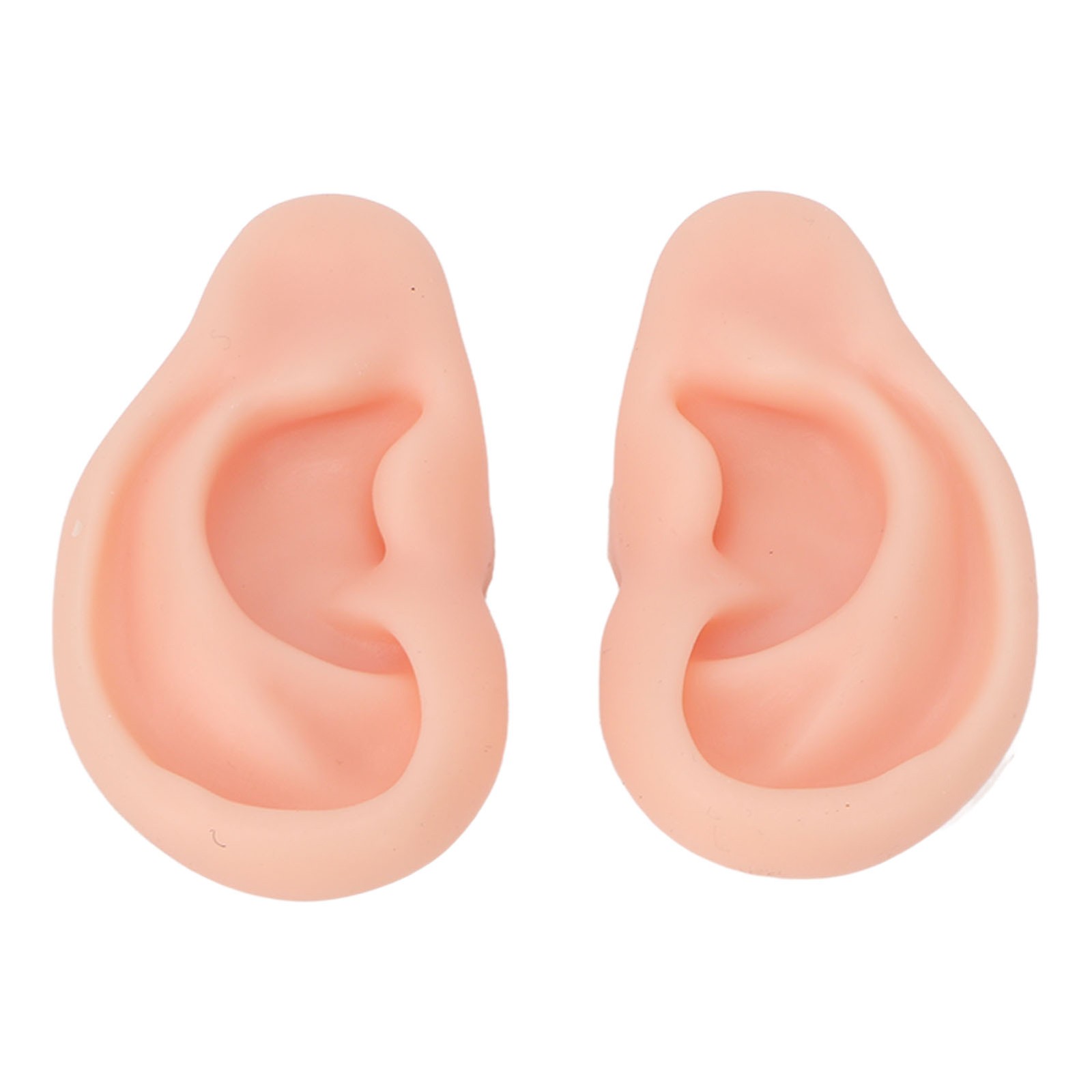1 Pair Silicone Ear Model Soft For Piercing Exercise (Light Skin)