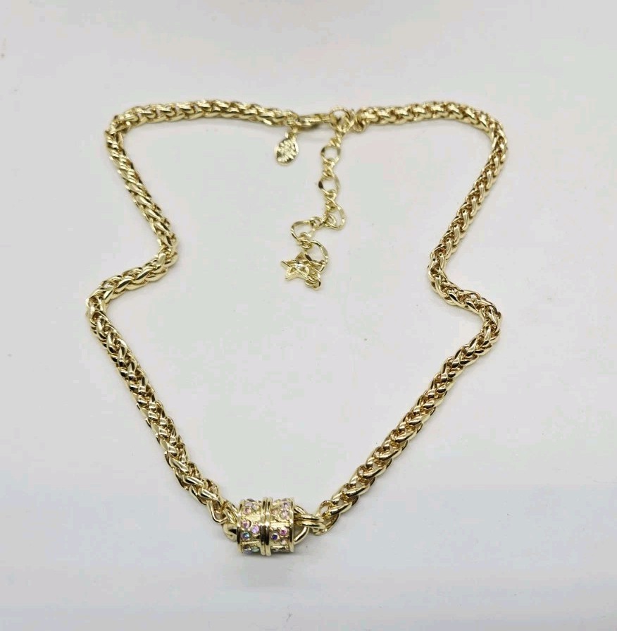 Kirks Folly Magic Weave Magnetic Interchangeable Necklace Gold tone 17 in