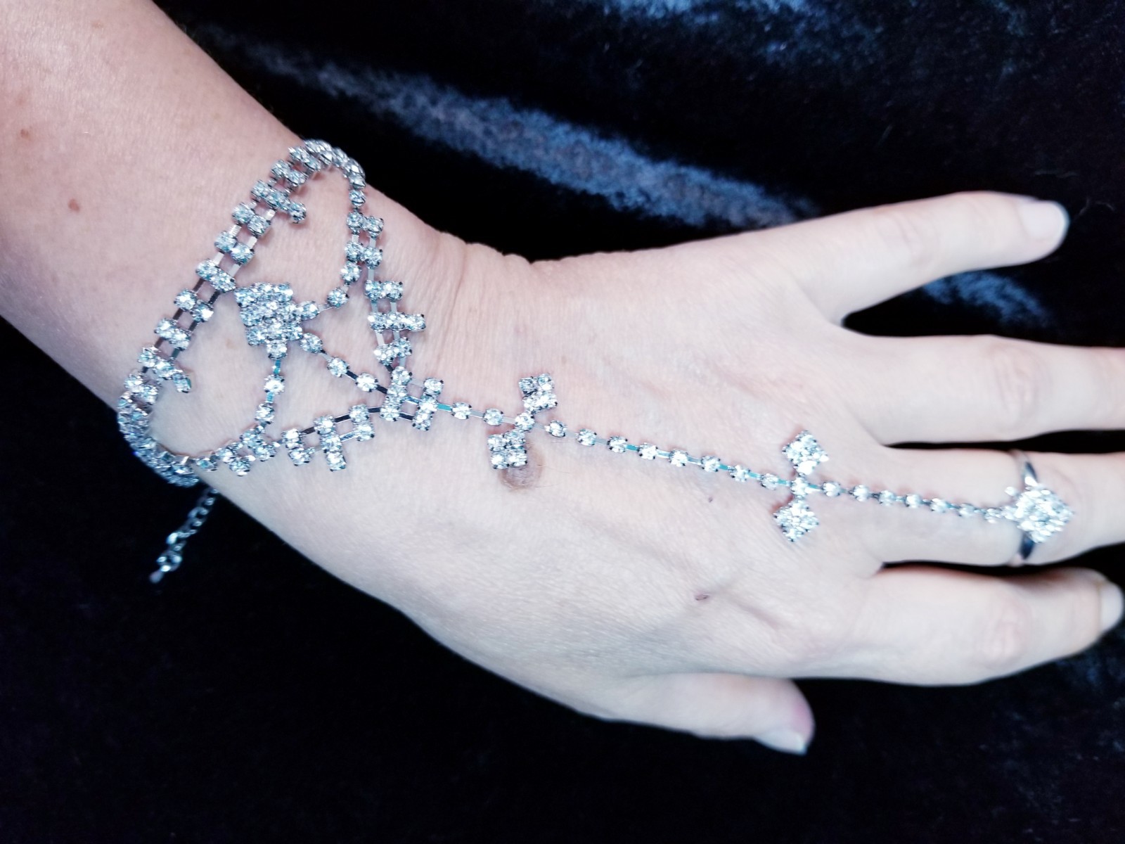 Slave Harems Barefoot Anklet Rhinestone Austrian Crystal Pageant Prom Drag 1x