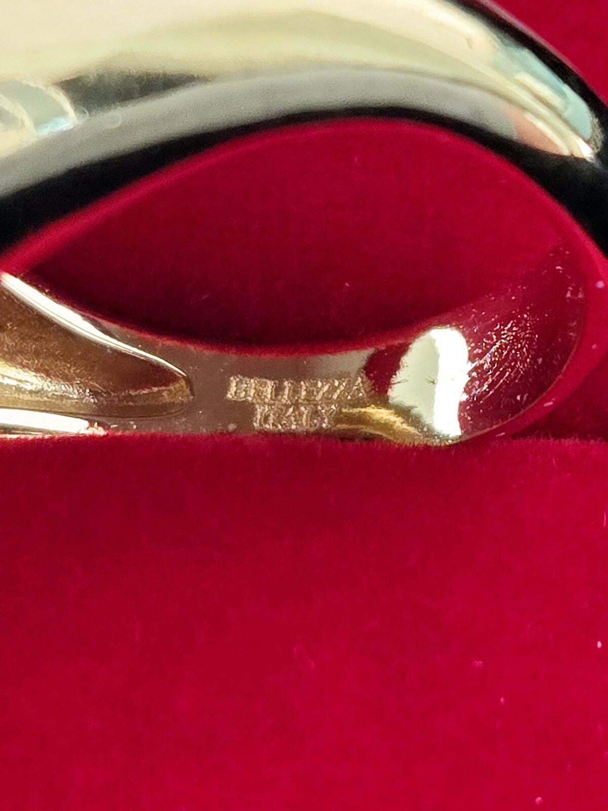 BELLEZZA Jewelry Collection Round Pave Black Spinel Gem Stone Gold Tone Ring sz5