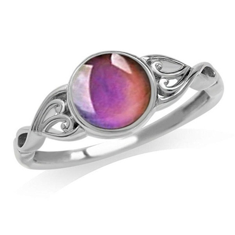 Wholesale Retro Unisex Mood Ring Feeling Temperature Color Changing Rings Gifts