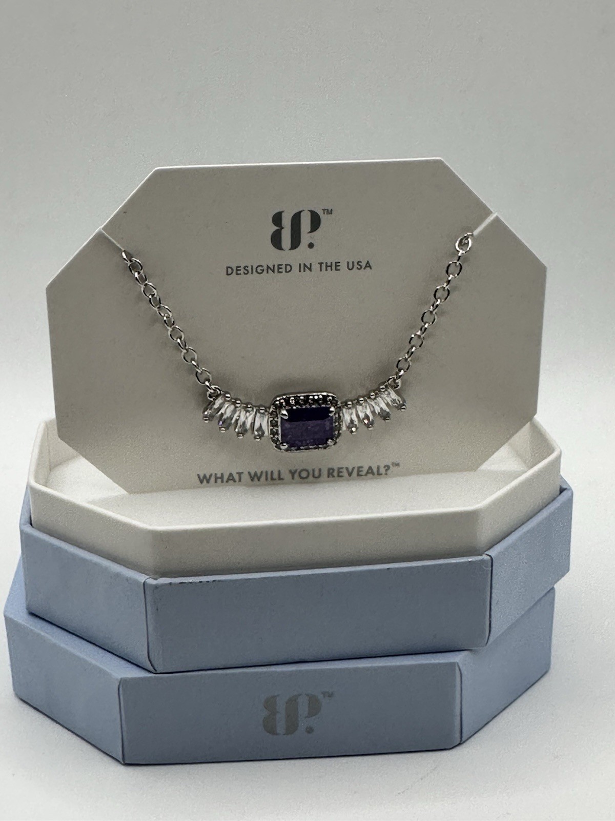 Bomb Party NK56687 Pale Dreams On The Horizon Amethyst Ice Rhodium Plating