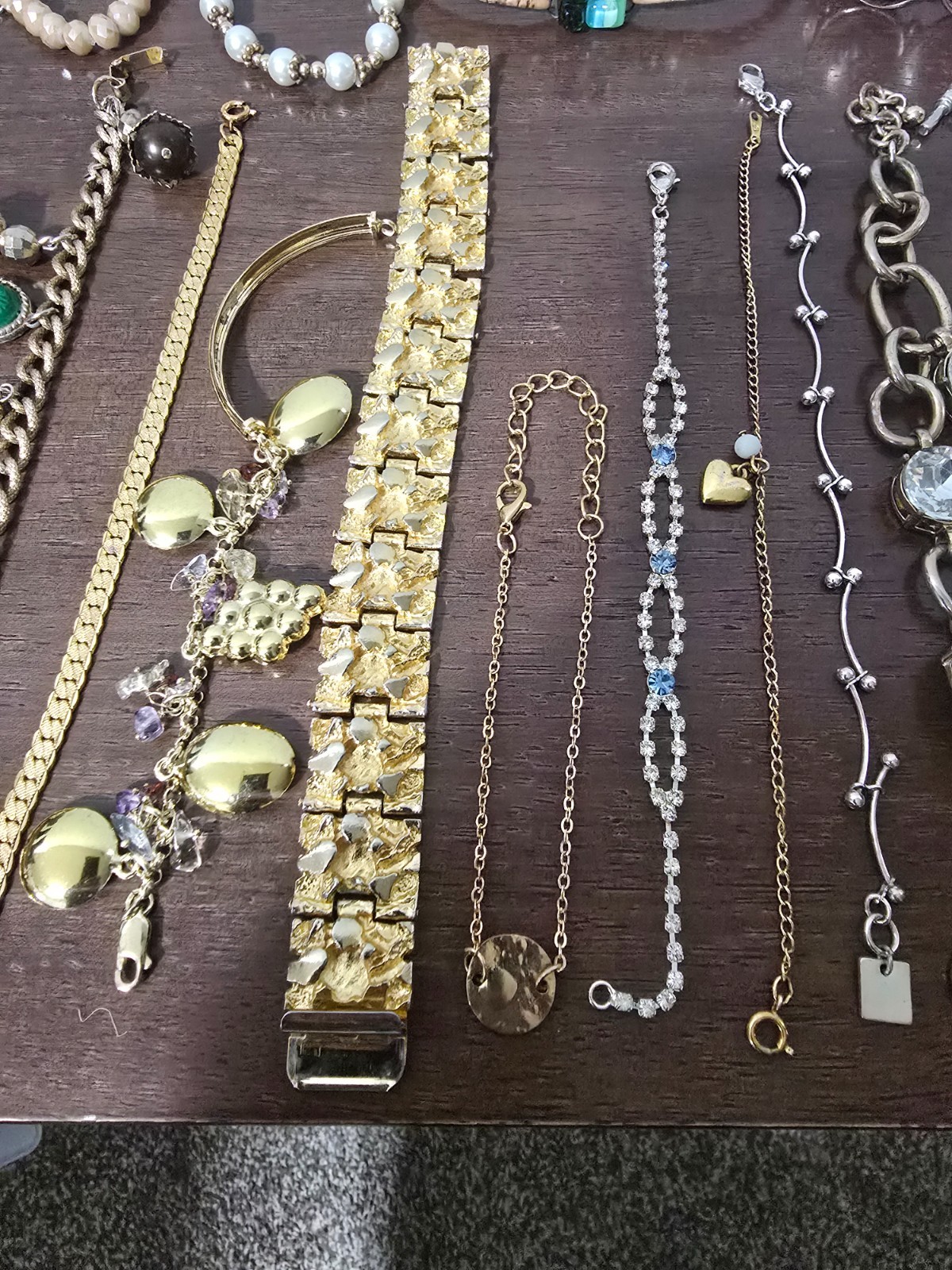 Lot Of 35 Various Styles and colors Of Fashion, Bracelets, some signed