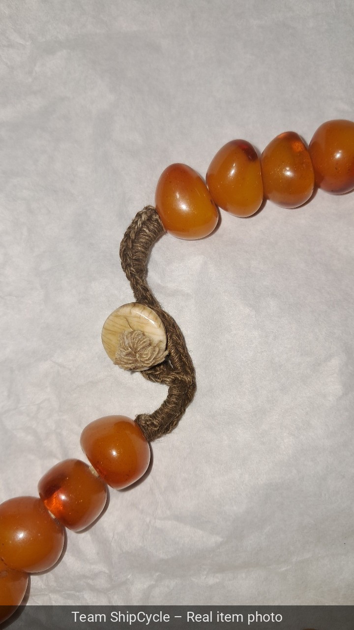 Antique Butterscotch Eggyolk Baltic Amber Necklace 103 grams G2U