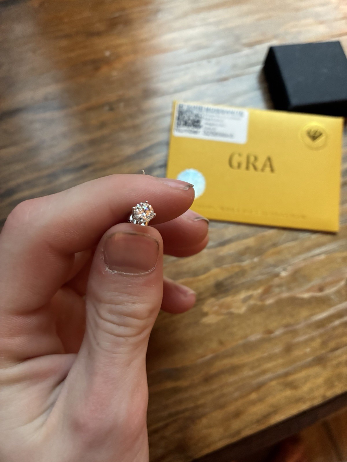 Moissanite Round Stud Earrings 5mm Prong Set Nickel-Free w/ GRA Card