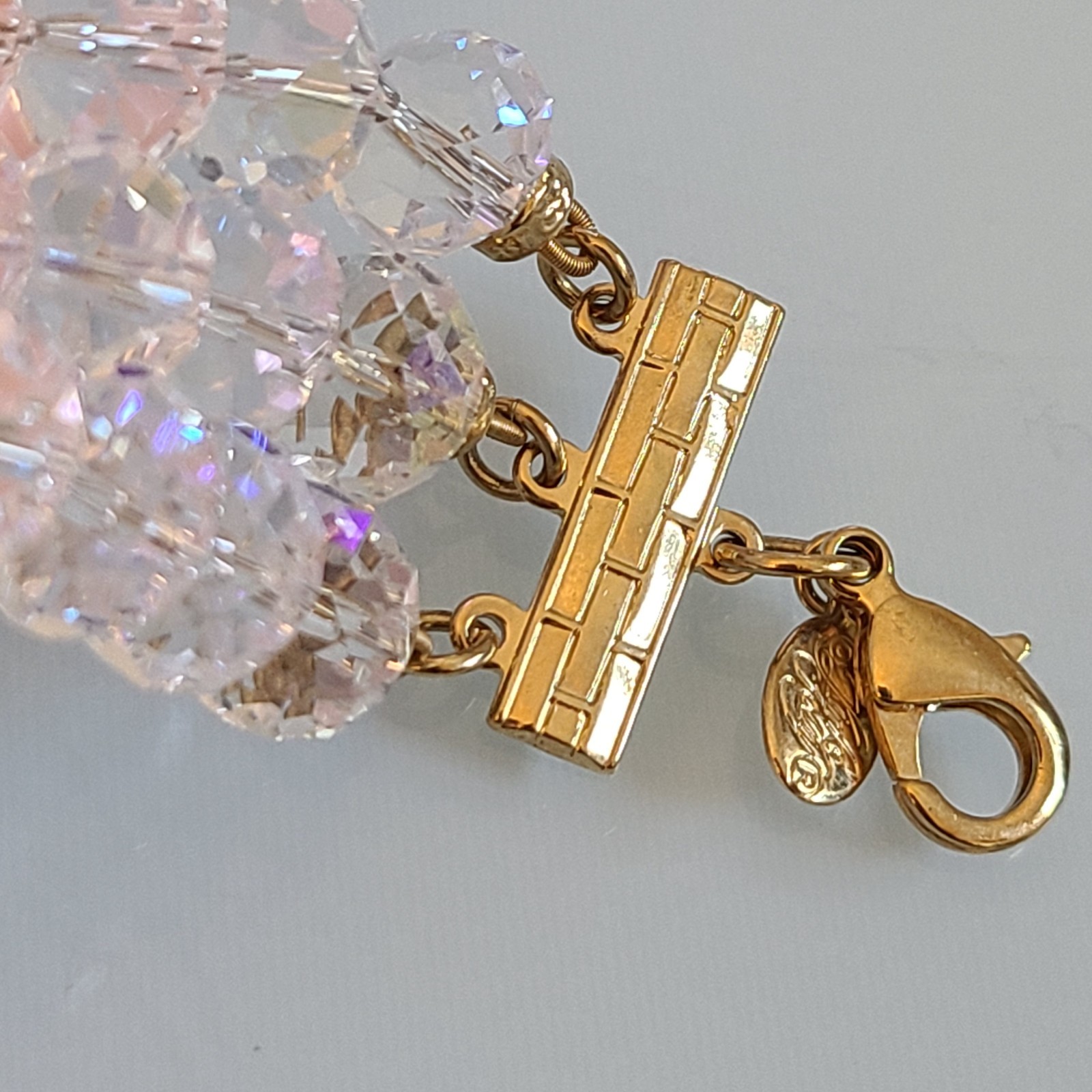 SALE Kirks Folly Dragonfly Desire 3 Strand Crystal Bracelet CLEAR AB’S 9 IN WOW