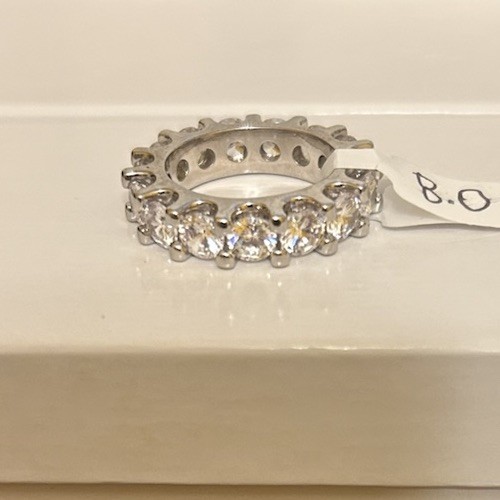 Size 8 Diamond CZ Chunky Eternity Band No Mark