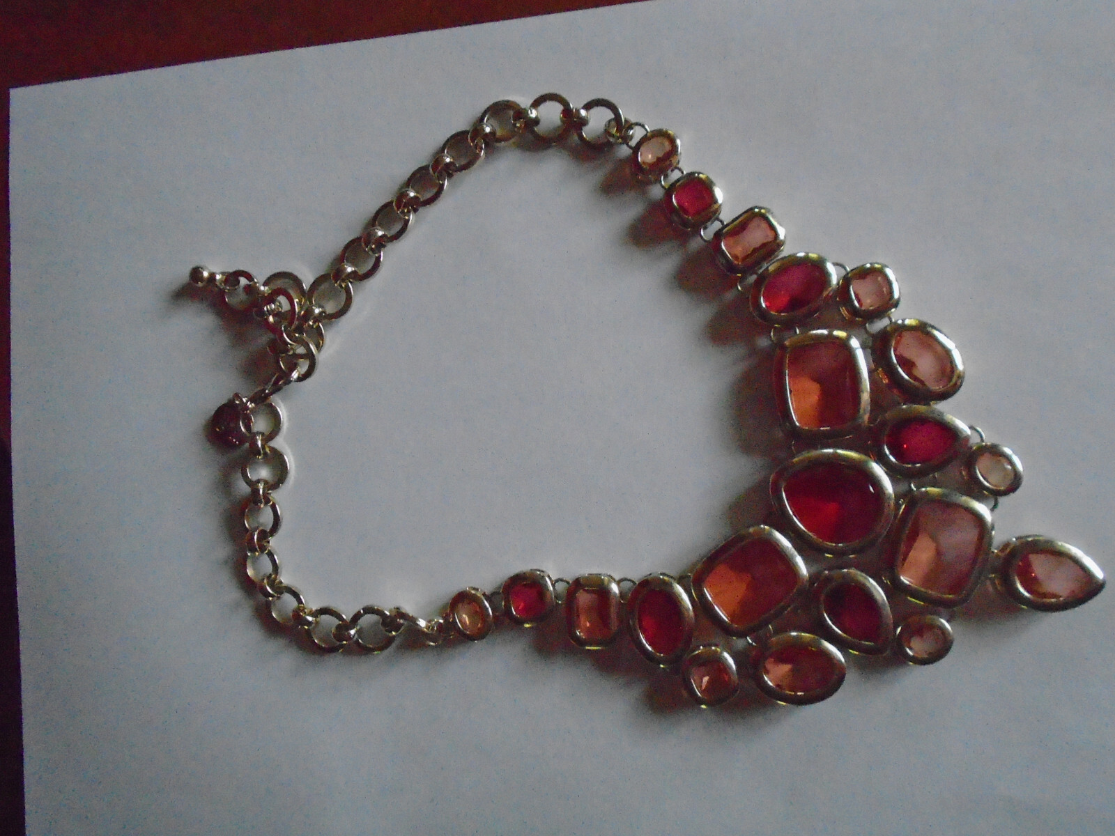 WHBM fashion necklace coral stones