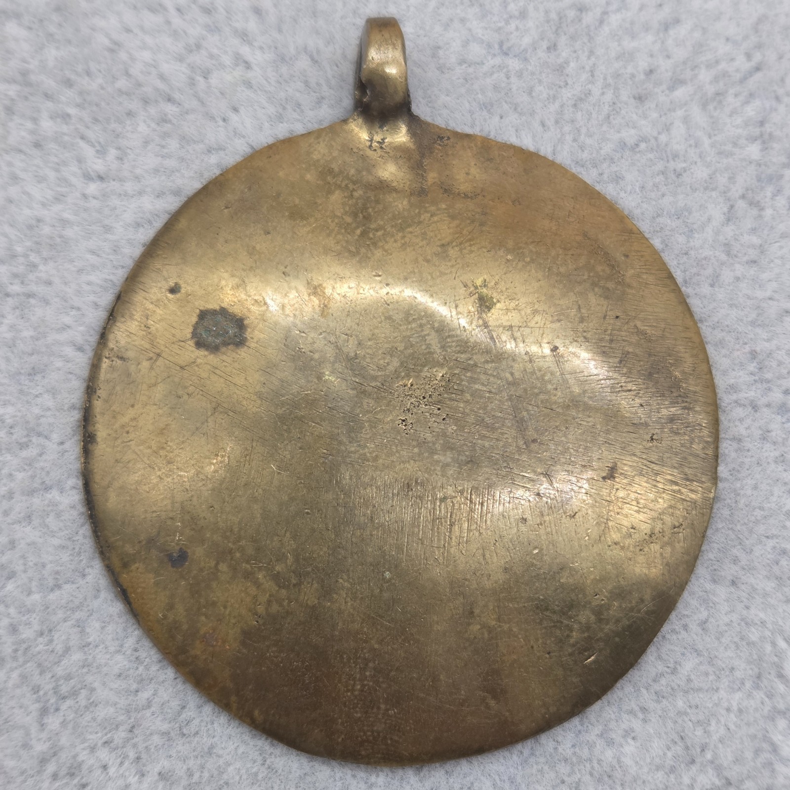 Antique/Vintage Tibetan Brass Calendar Round Circle Pendant