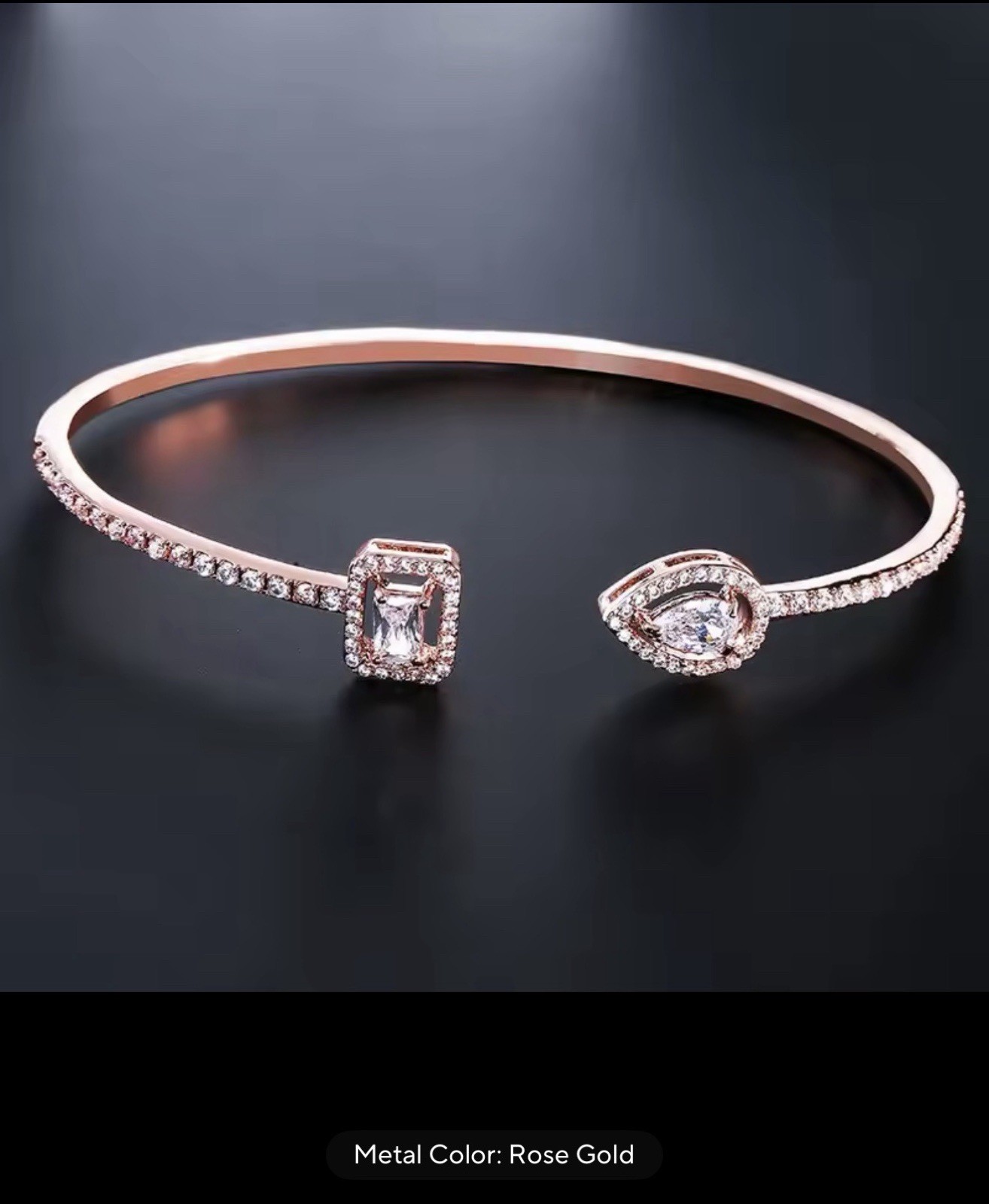 Luxury Geometry Colors, Gold/Silver Cuff Bangles For Women Fashion