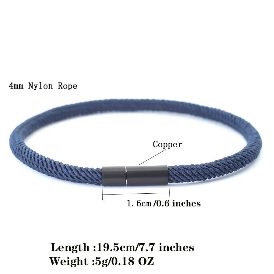 Red Nylon Rope Bracelet Adjustable Minimalist Handmade Thread Wrist Jewelry