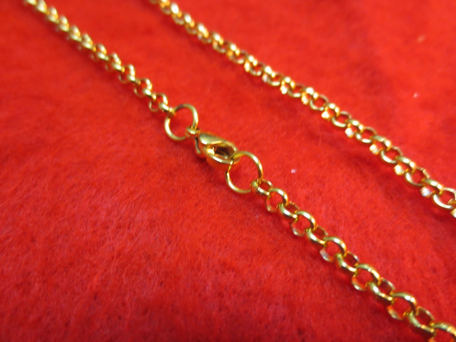 7″-84″ 4MM STAINLESS STEEL GOLD PLATED STUNNING ROLO ROPE CHAIN NECKLACE GOLD