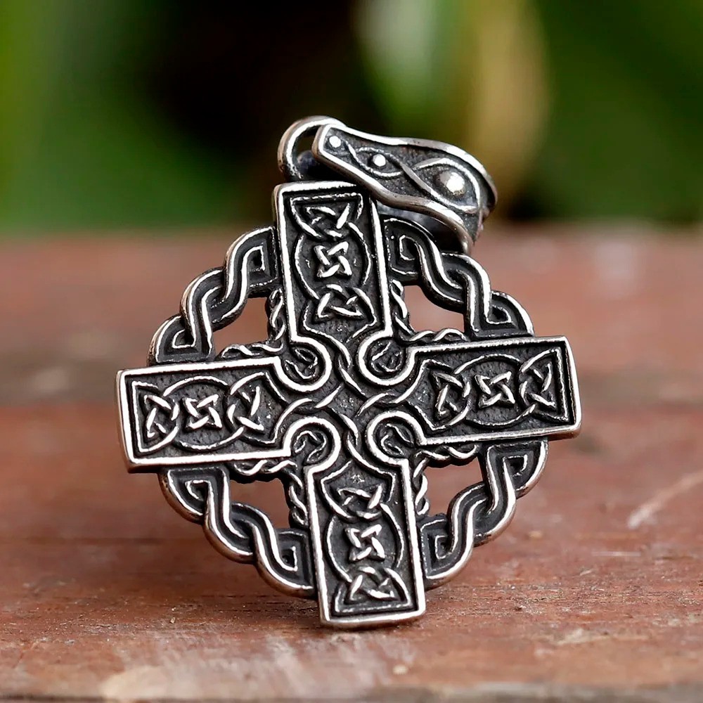 Celtic Knot Cross Necklace Stainless Steel Necklace