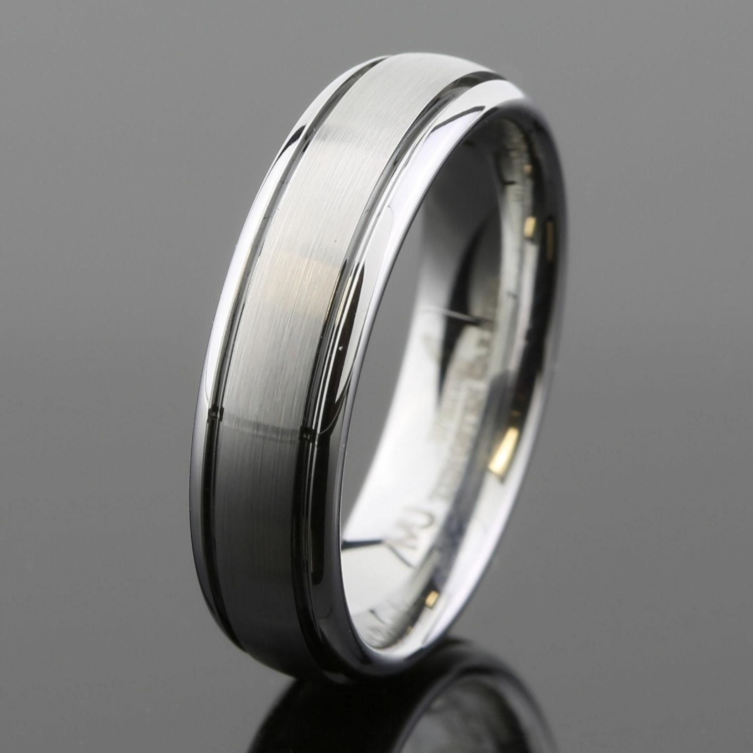 Tungsten Carbide Wedding Ring 6mm 2 grooves many styles Black too