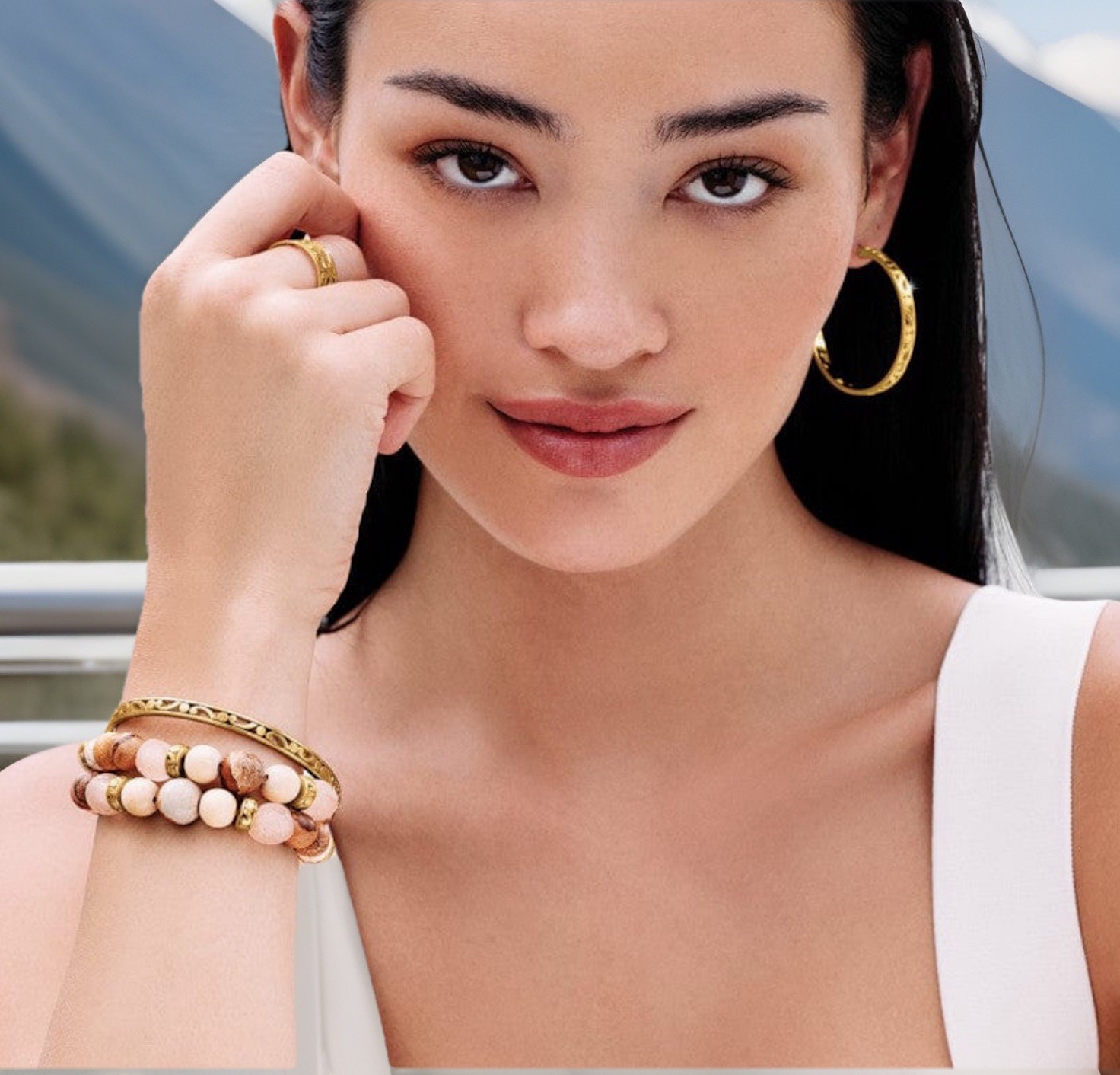 Brighton Contempo PLAYA ROSA Stretch Bracelet JF0202 List $88 NWT