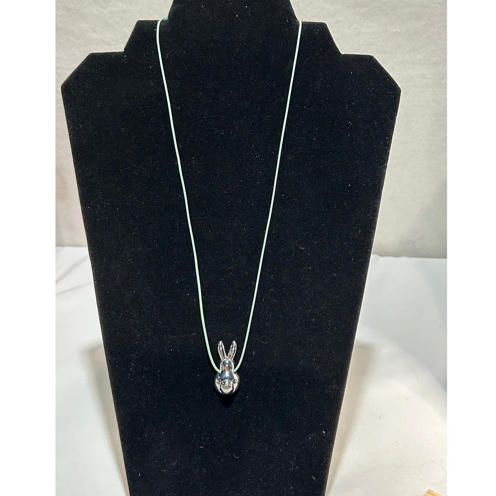 Bunny Rabbit Necklace Bracelet Set Silver Tone Cute Easter Spring Gift Jewelry