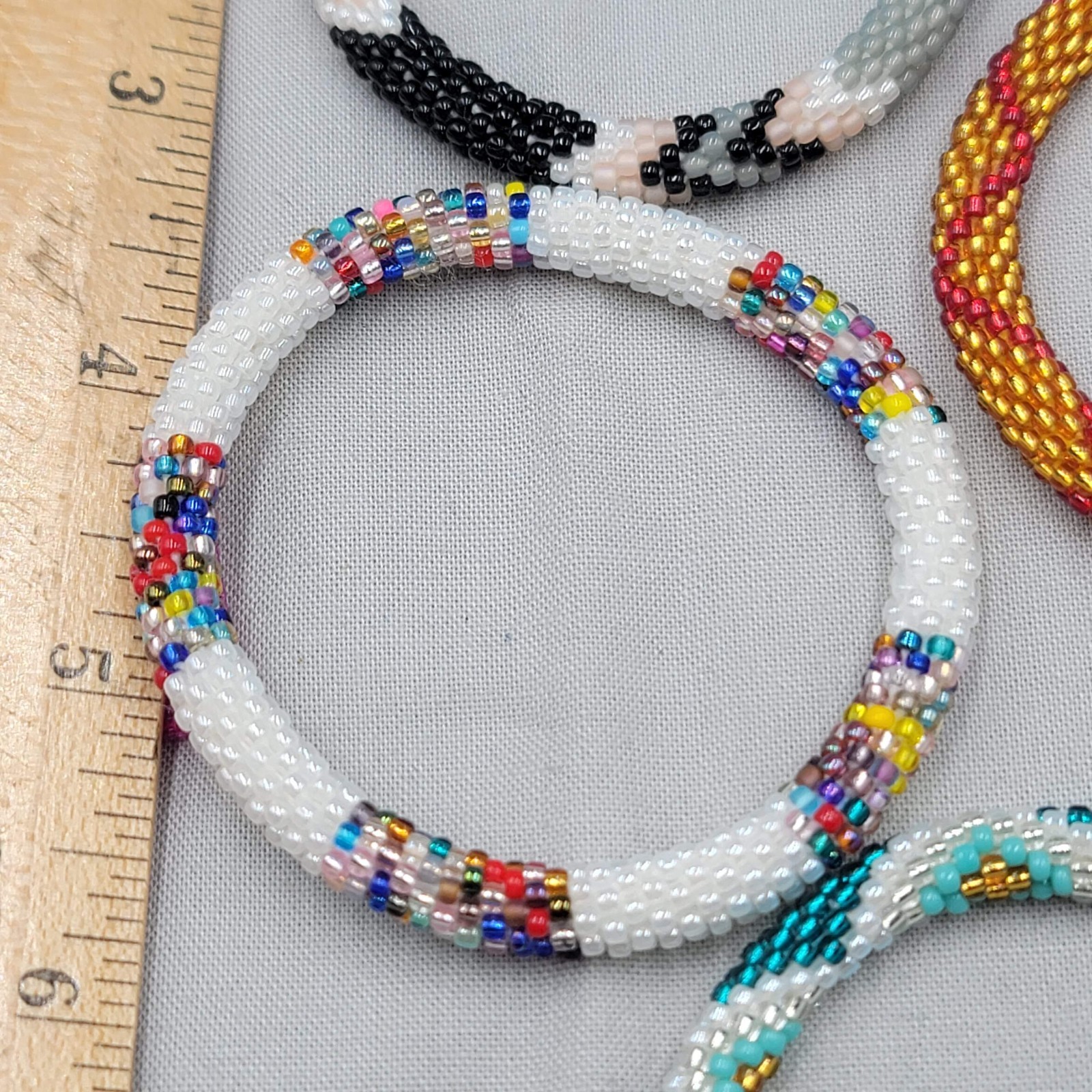 SASHKA Bracelet Lot of 4 New With Tags Multicolor Seed Bead Nepal
