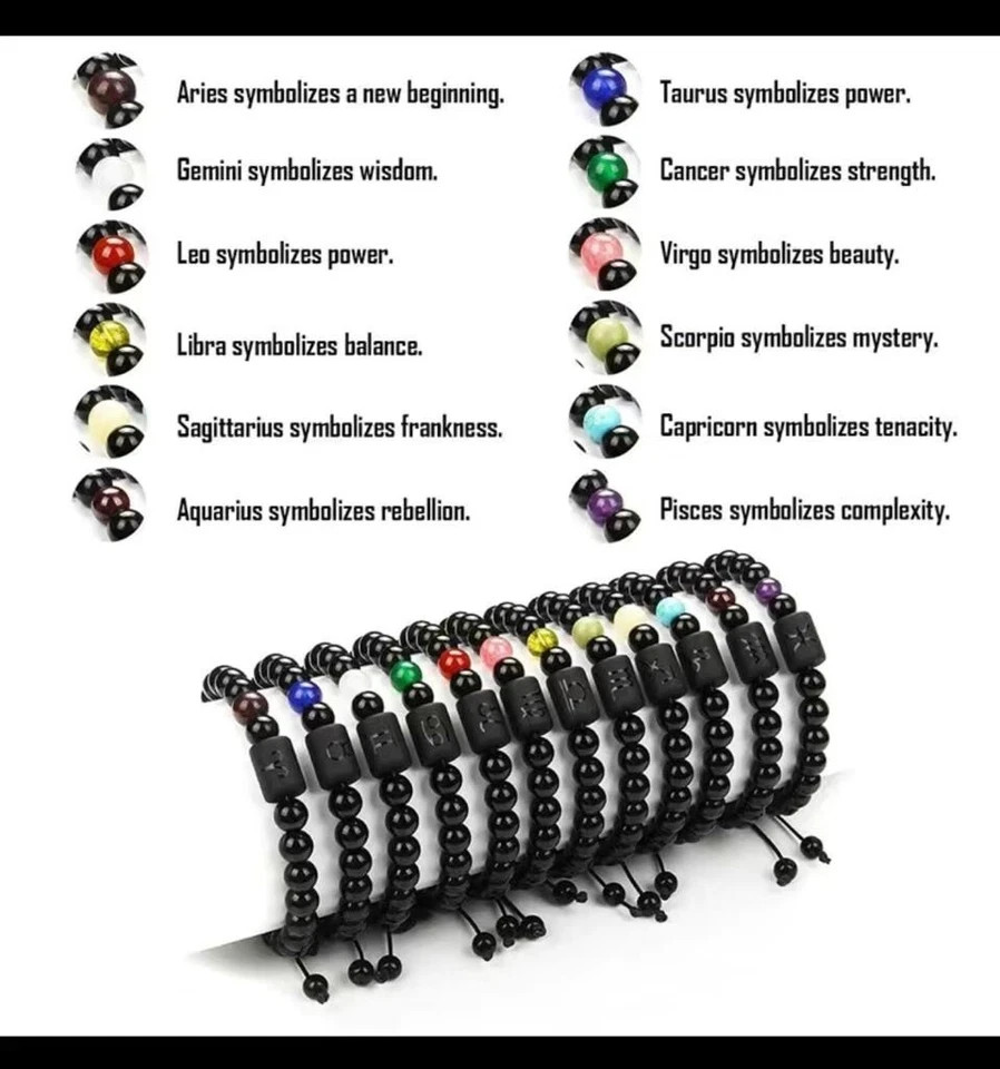 Bracelet Zodiac Horoscope 12 Signs – Constellation Bracelet unisex