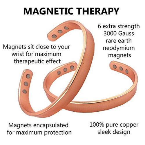 Copper Bracelet Magnetic Healing Bio Therapy Arthritis Pain Relief Bangle Cuff