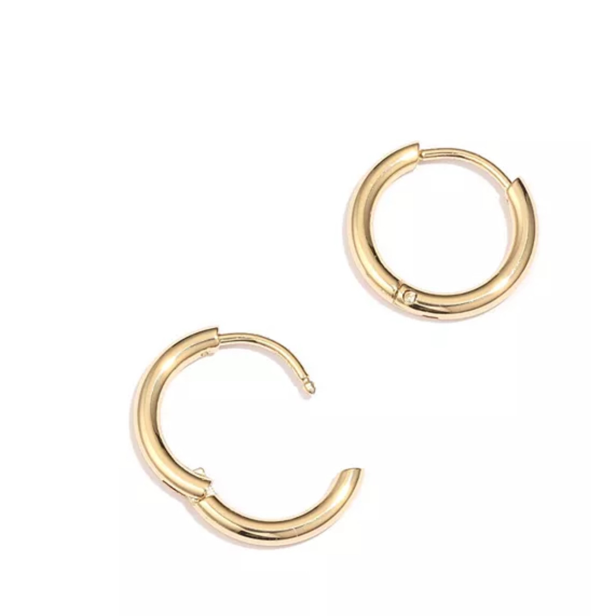 Unwritten Multi-Color Glass Mix and Match Hoop Earring Set – Gold