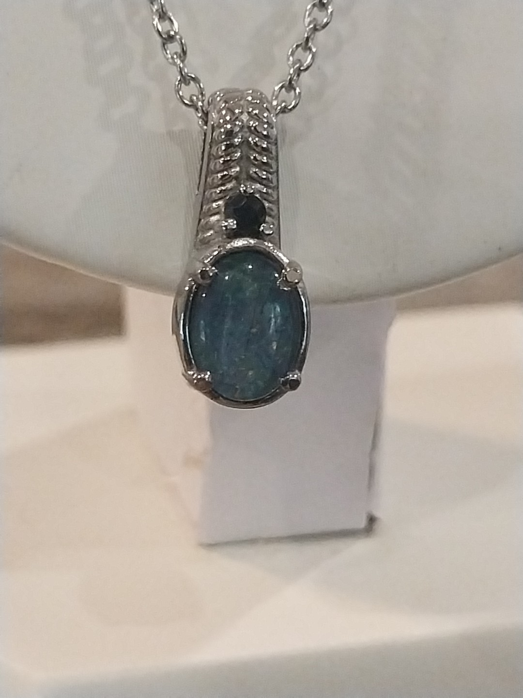 Boulder Opal Triplet Pendant Necklace (20 Inches) in Stainless Steel 1.00 ctw
