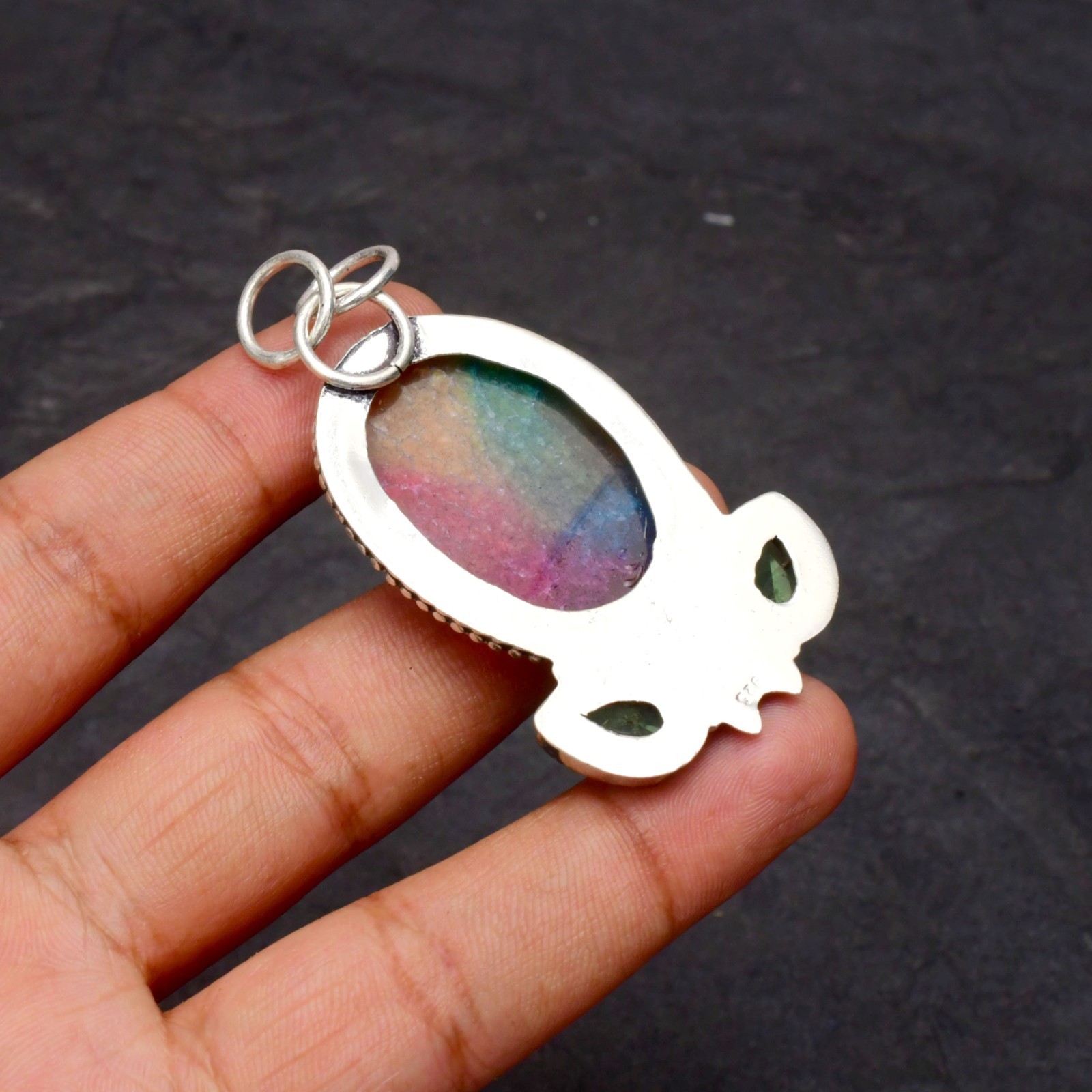 Solar Quartz Gemstone 925 Sterling Silver Jewelry Pendant 1-2″