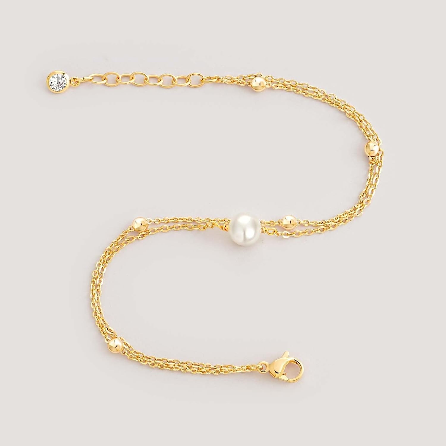 Versatile 14K Gold Plated Dainty Chain Bracelet – Perfect for Any Occasion