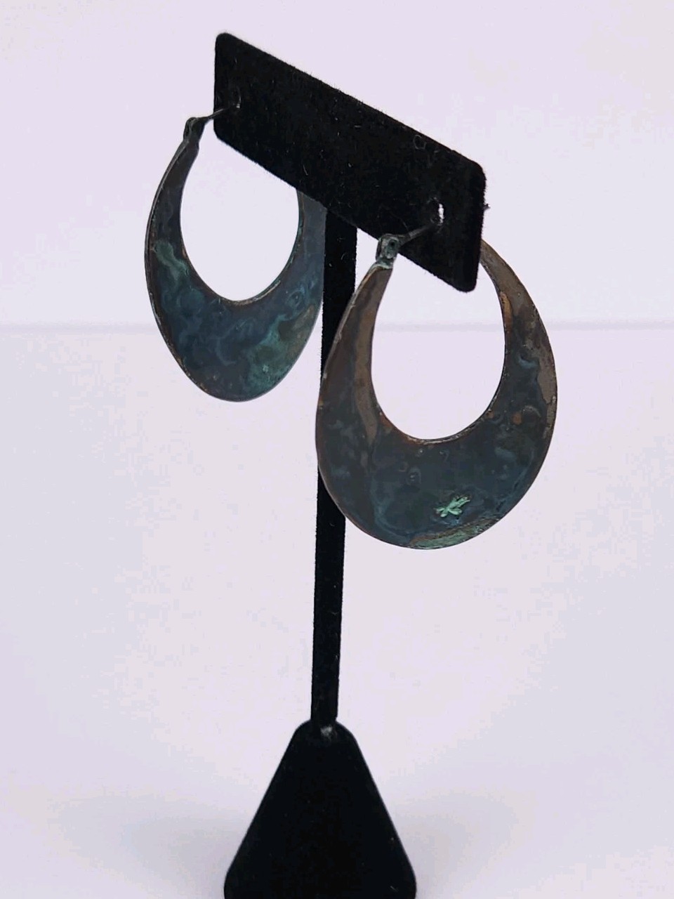 Teardrop Verdigris Copper Swirl Dipped Turquoise Blue Earrings – KC Makers Mark
