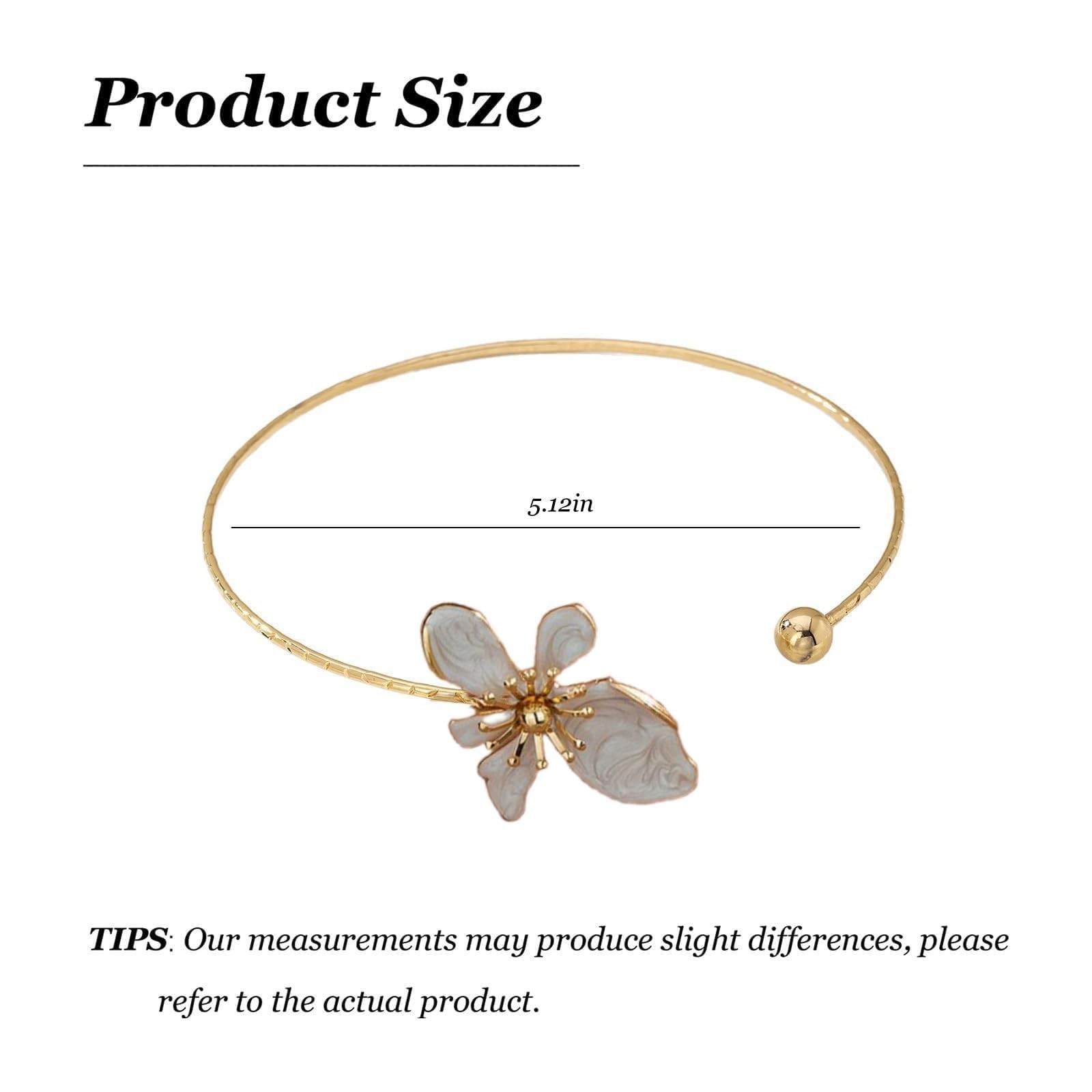 Dainty Gold Flower Choker Necklace – Chunky Floral Pendant for Summer & Weddings