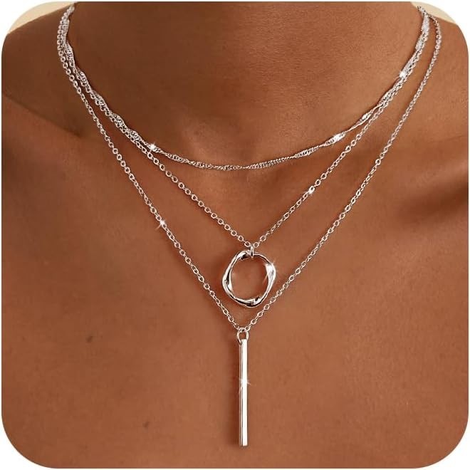 Versatile Sterling Silver Layered Necklace Set – Perfect Gift for Any Occasion