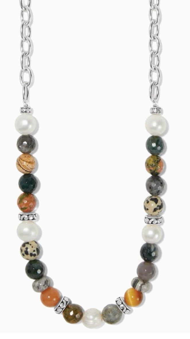 New Brighton Contempo Multi Beaded Desert Sky Pearl Necklace-NWT W/Pouch