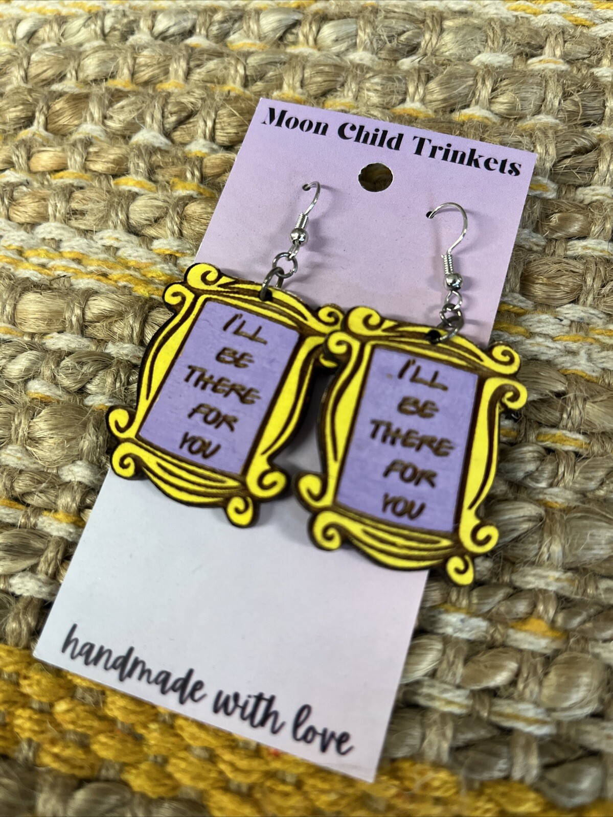 F.R.I.E.N.D.S. TV SHOW Hand Painted Earrings – I’LL BE THERE FOR YOU
