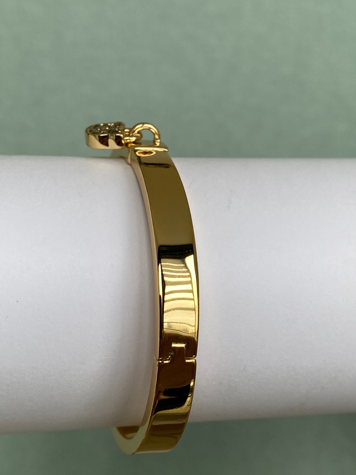 Karl Lagerfeld Choupette Lock Hinge Bangle with Crystal from Swarovski
