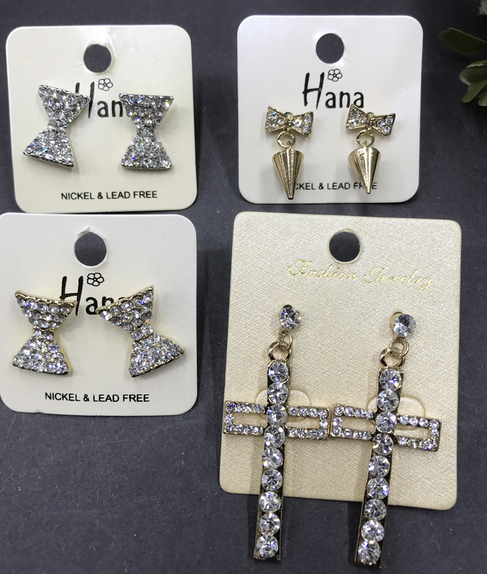 Wholesale high quality Jewelry lot 10 pairs crystal rhinestone stud Earrings
