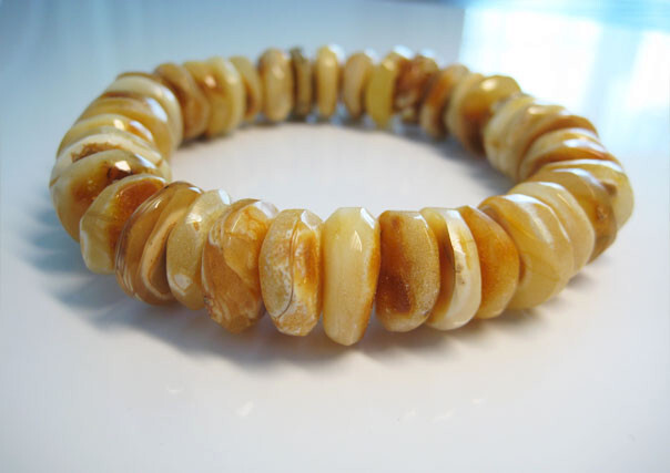 Genuine Massive Yellow Amber Baltic Amber Bracelet 26 grams !!!