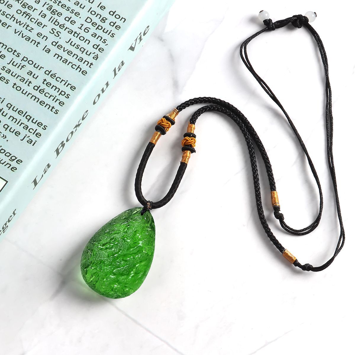 Green Natural Crystal Pendant Gem Moldavite Meteorite Impact Healing Necklace US