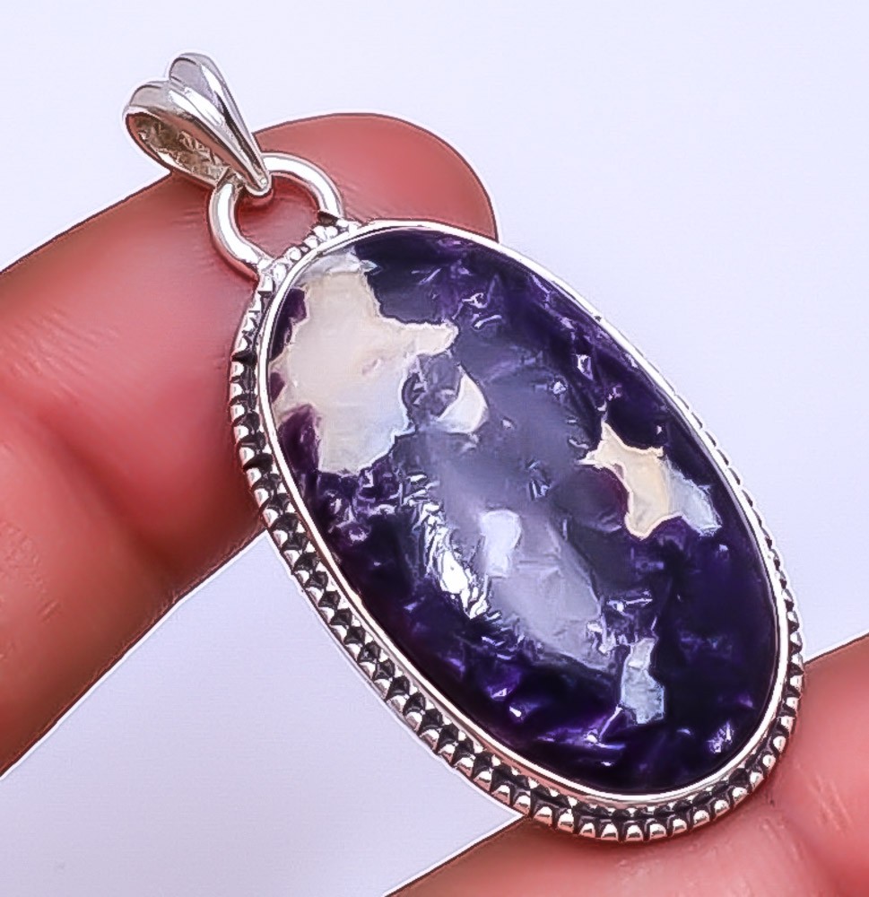 Lepidolite – San Diego Gemstone 925 Sterling Silver Pendant 1.95″ P_9359_148_24