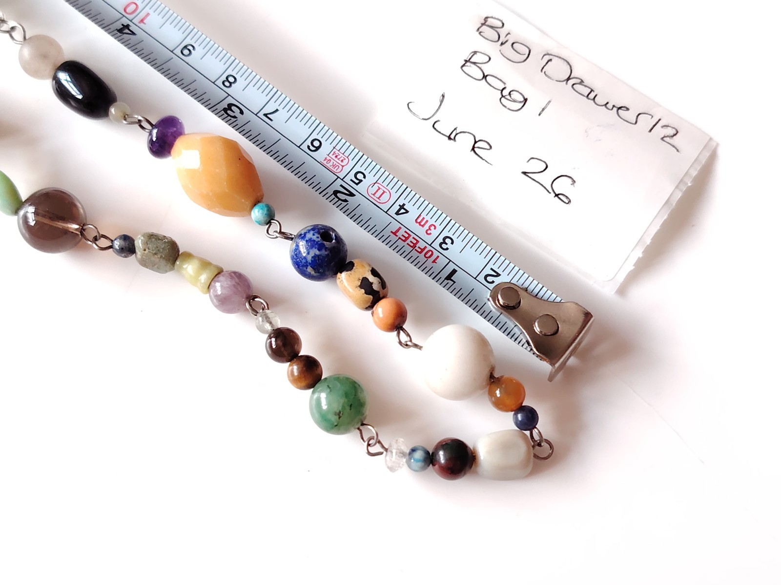 Mixed Stone Bead Necklace Quartz Amethyst Sodalite Carnelian Aventurine