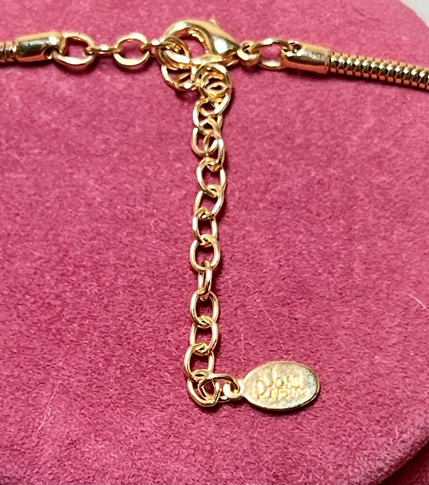 Joan Rivers Crystal & Enamel Ball Pendant Necklace Gold-tone Signed